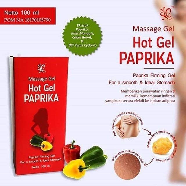 MASSAGE GEL HOT GEL PAPRIKA PAPRIKA FIRMING GEL FOR A SMOOTH AND IDEAL