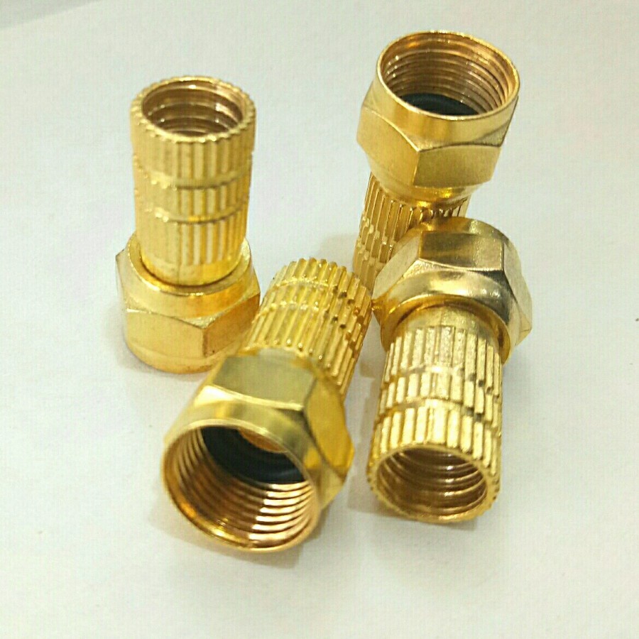 Conector F 5C drat Gold