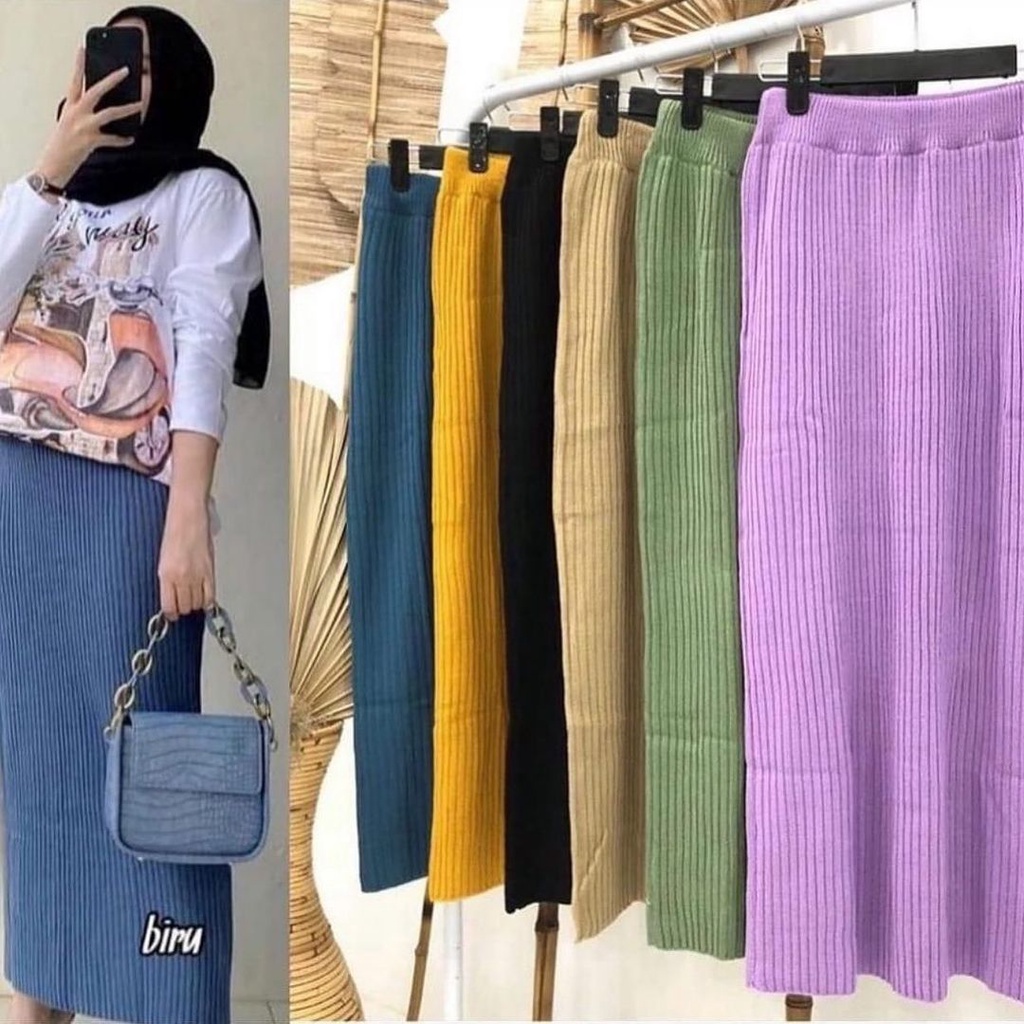 BISA COD | ROK RAJUT ALA KOREA UNTUK WANITA / SKIRT RAJUT ALA STYLE KOREA PREMIUM