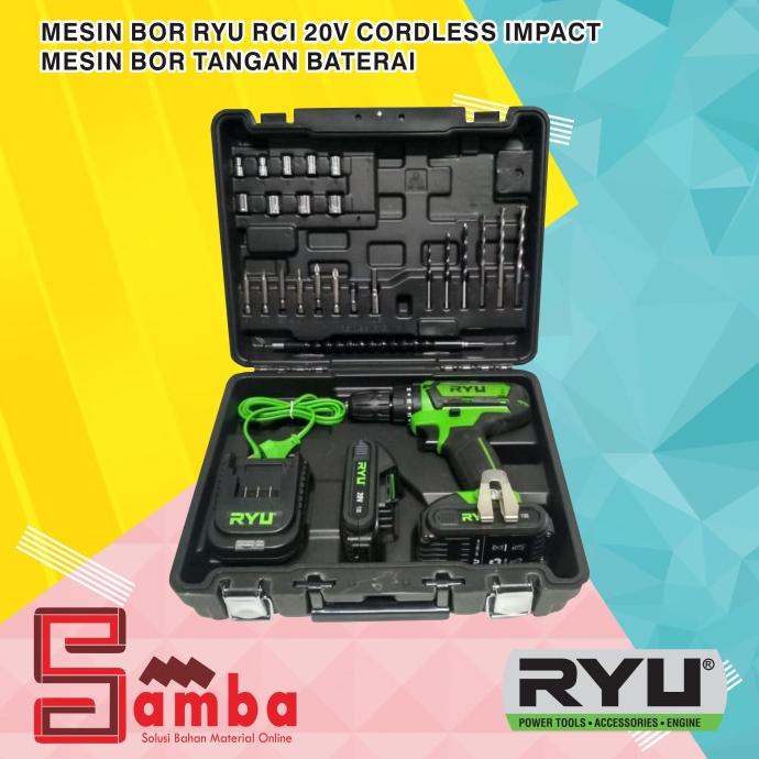 Mesin Bor Ryu Rci 20V Cordless Impact / Mesin Bor Tangan Batrei