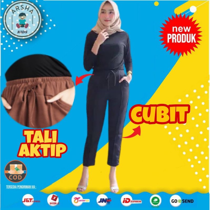 Celana baggy bagy baggi begi pants pant panjang wanita cewe permpuan luna doty kekinian murah