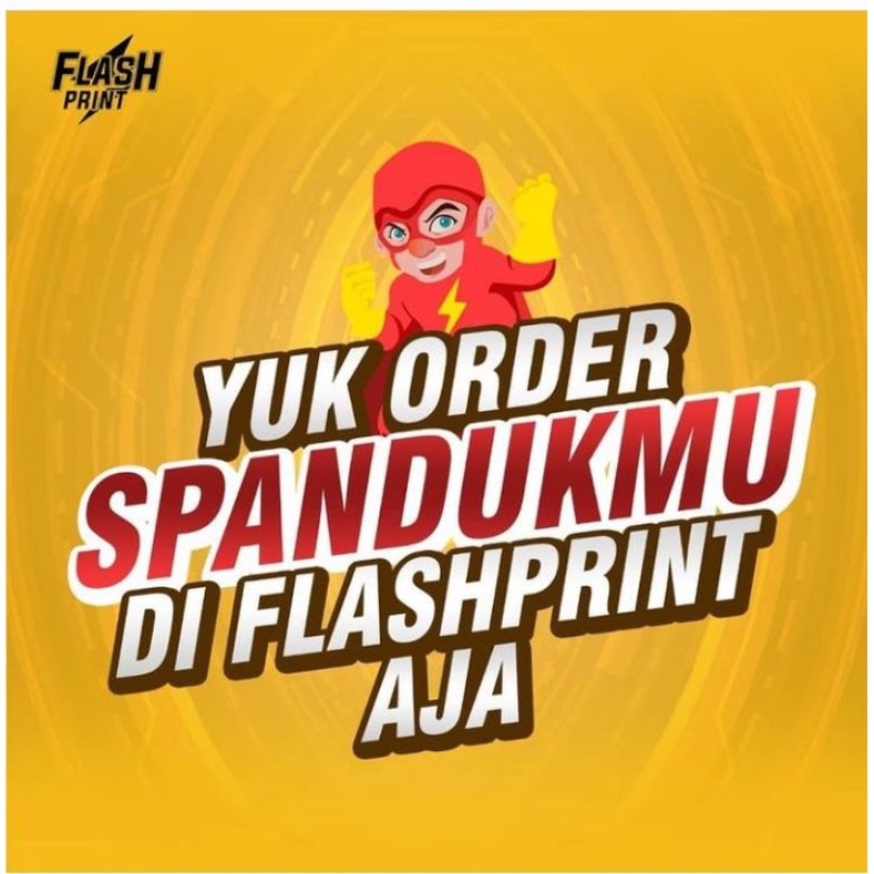 Banner Cell Ukuran 2x1 m Custom Tulisan