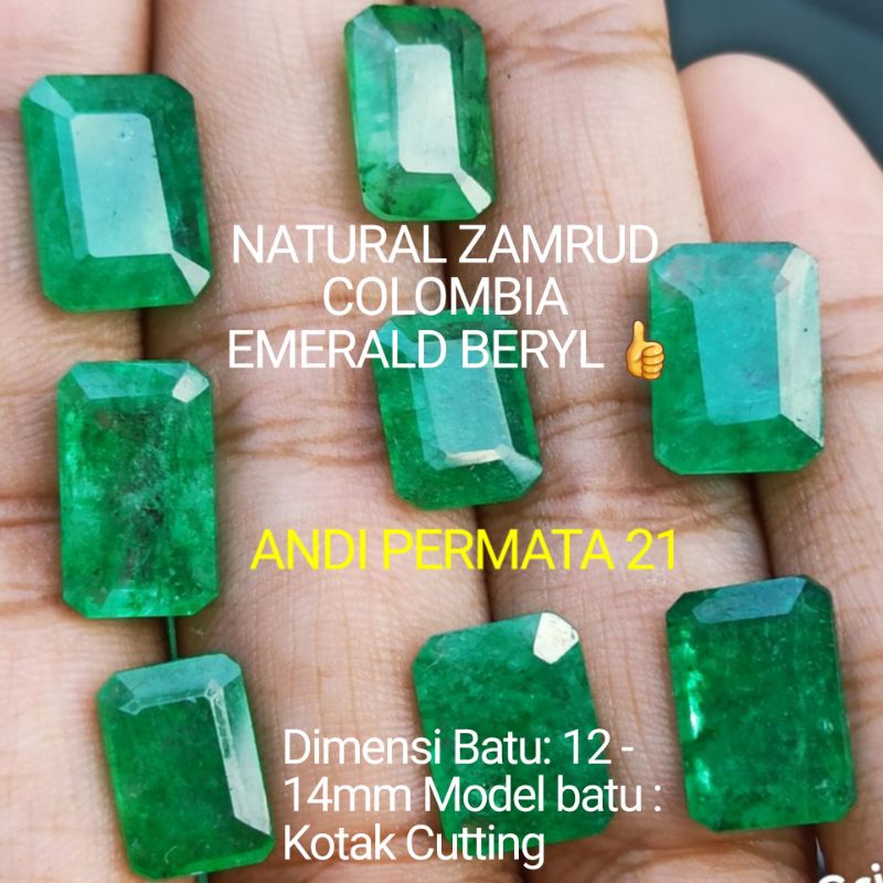 BATU PERMATA ZAMRUD COLOMBIA ASLI JAMINAN NATURAL 100%