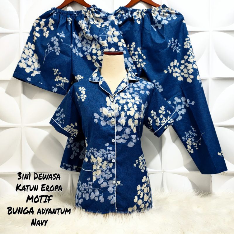 Piyama 3 in 1 baju tidur dewasa/ motif karakter