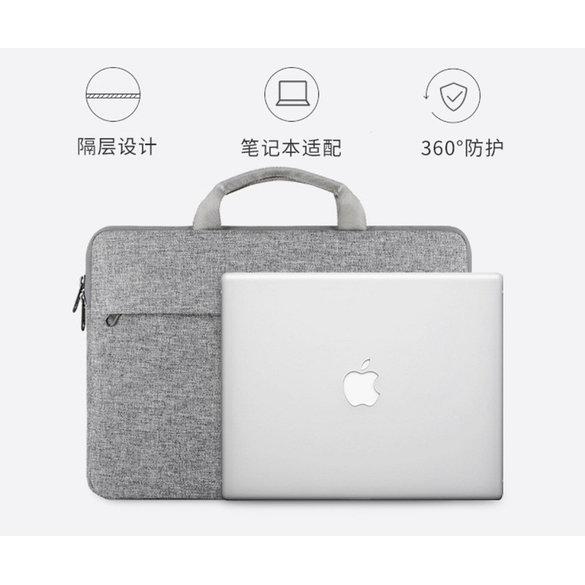 Tas Laptop Jinjing Imcher Extra Padding for Laptop or Macbook 13 inch