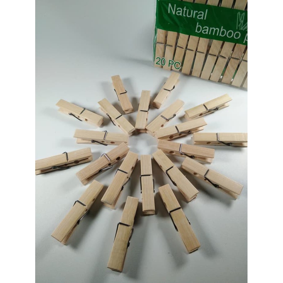 Jepitan Jemuran Baju Clothespin / Wooden Clip / Jepitan Kayu + Gratis Ongkir