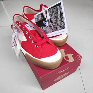  Sepatu  Compass  Gazelle Low Red Gum Merah  Size 40 BNIB Baru 