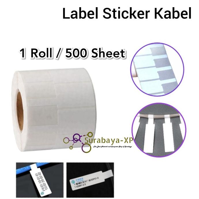 

BISA COD Label Sticker Kabel Model Ties 1 Roll 500 Sheet STOK TERBATAS Kode 571