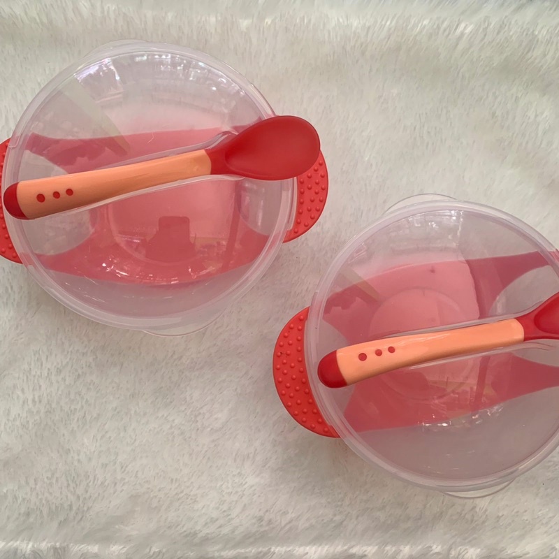 Mangkok Bayi Anti Tumpah / Set Tempat Makan Bayi Anti Slip / Perlengkapan Bayi