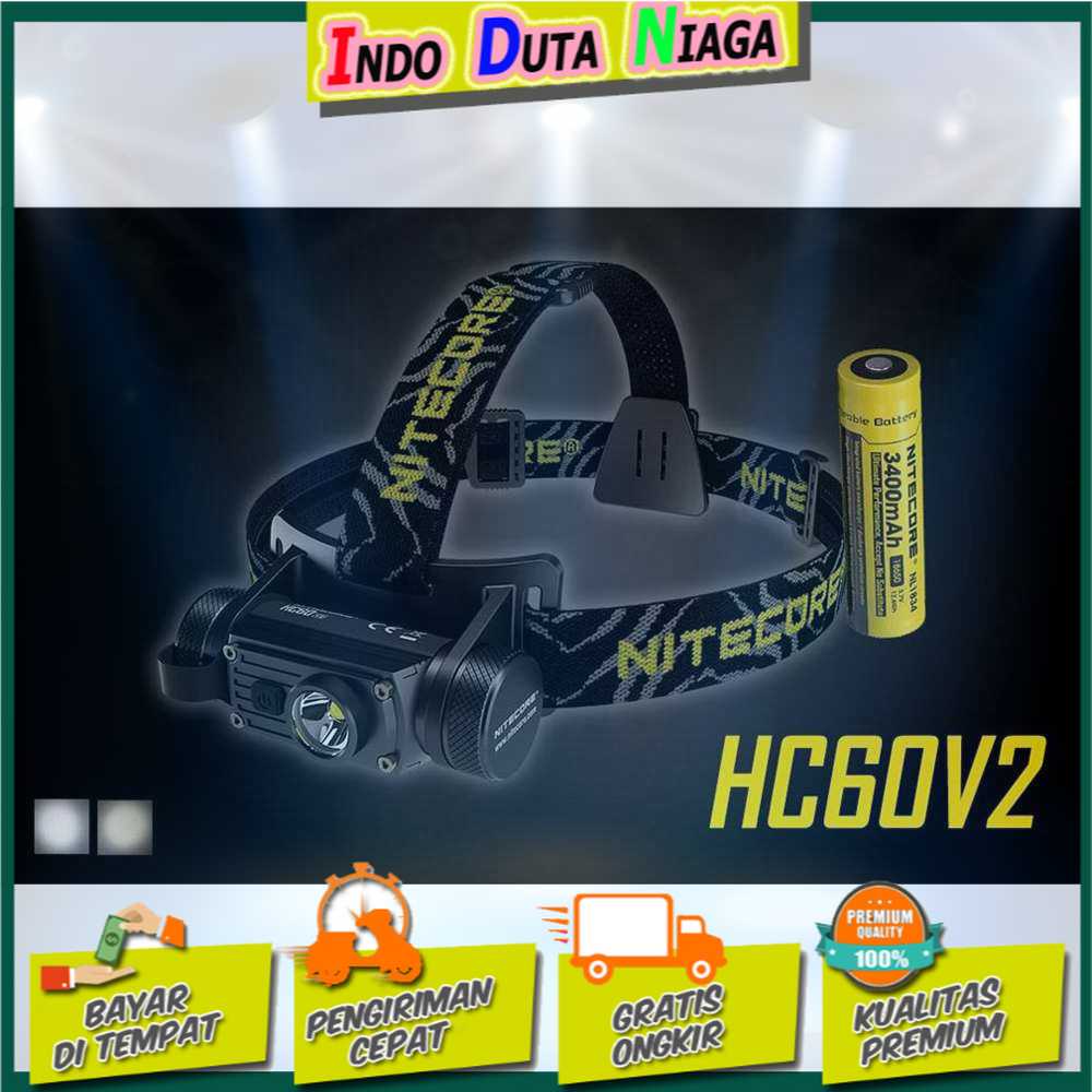 IDN TOOLS - Nitecore HC60V2 Headlamp Series OSRAM P9 1200 Lumens White Light