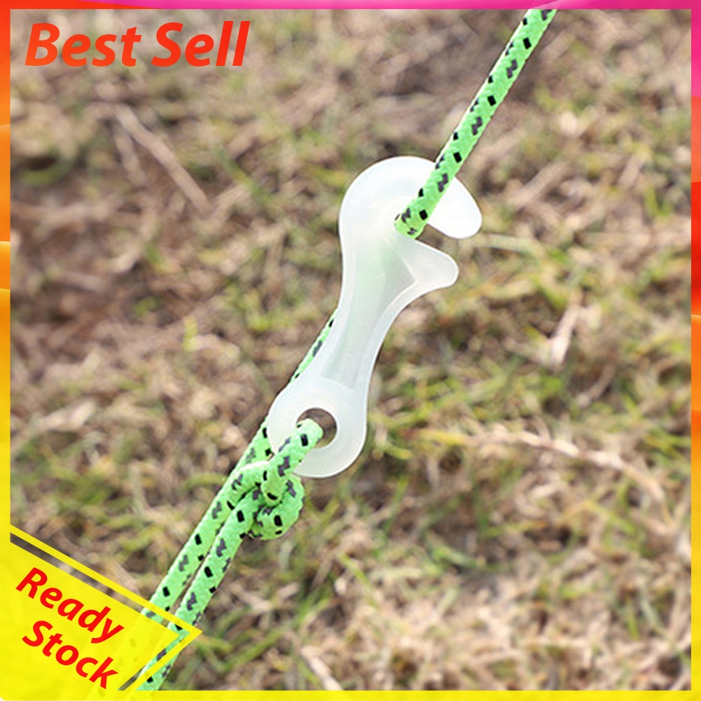 10pcs Luminous Tent Windproof Cord Rope Fixing Buckles Canopy Cord Buckle