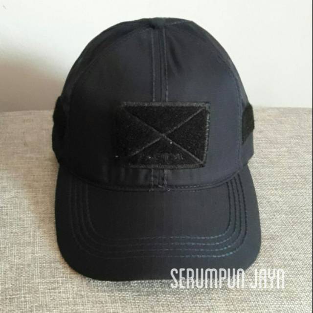 TOPI VELCRO NAVY TEMPELAN PEREKAT PATCH RUBBER