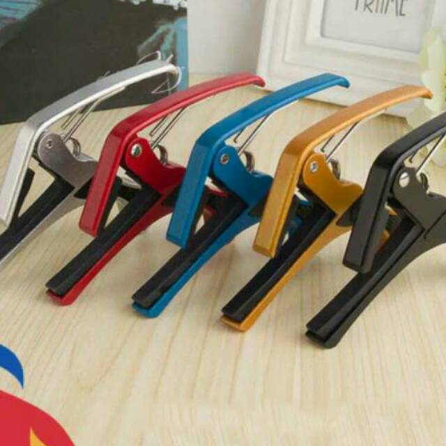 Capo untuk gitar, bahan besi alloy, kuat, penjepit gitar