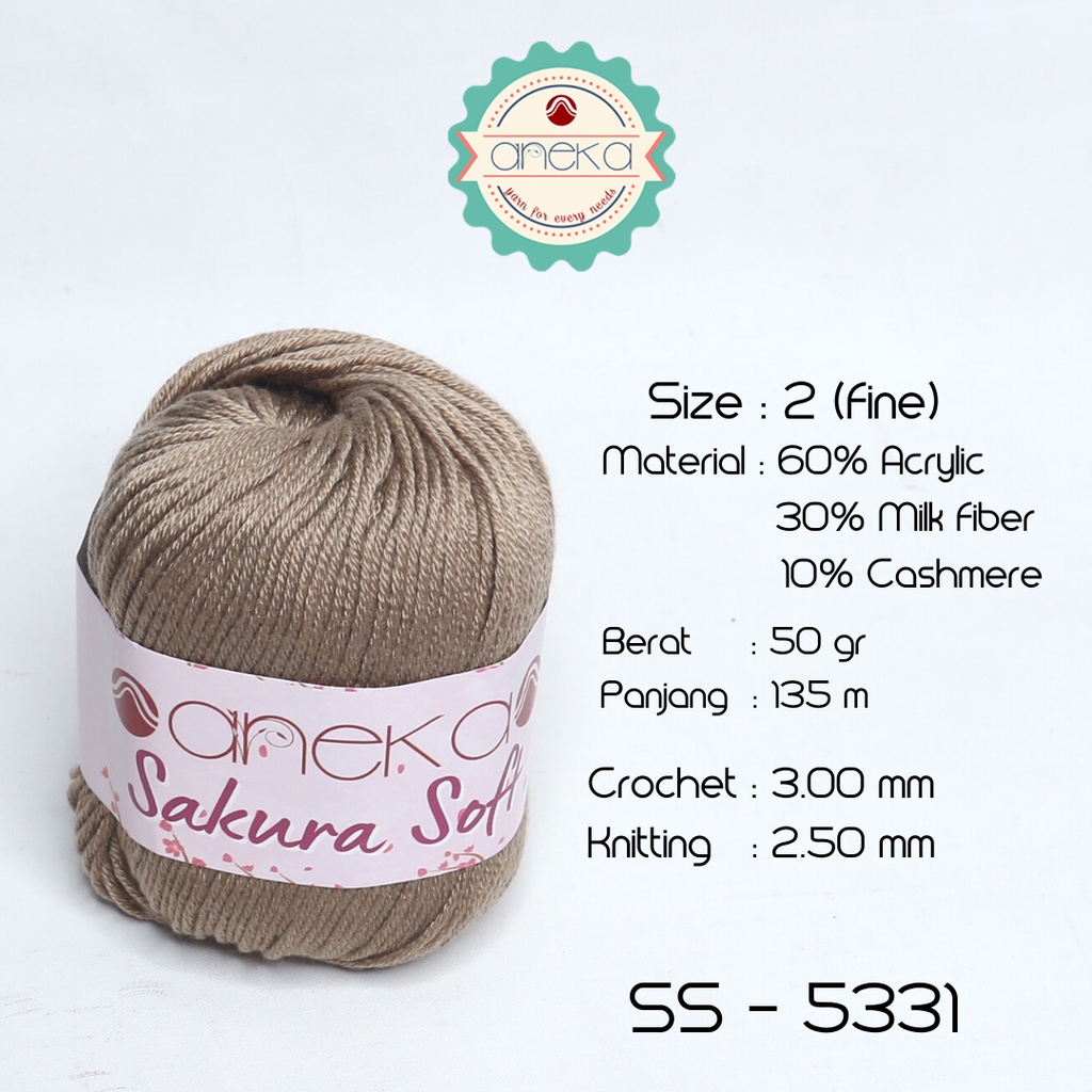 Benang Rajut Sakura Soft / Silk Cotton Milk Cotton Yarn - 5331