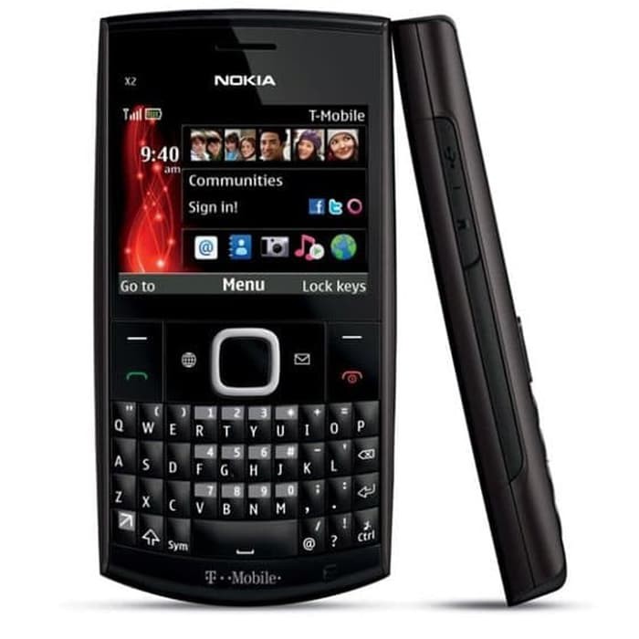 HP Nokia X2-01 Express Smartphones Hp Jadul Murah Kualitas Mewah Awet Paling Dicari keyboard QWERTY