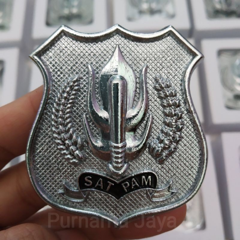 Lencana Kewenangan Satpam / Kewenangan Security Silver