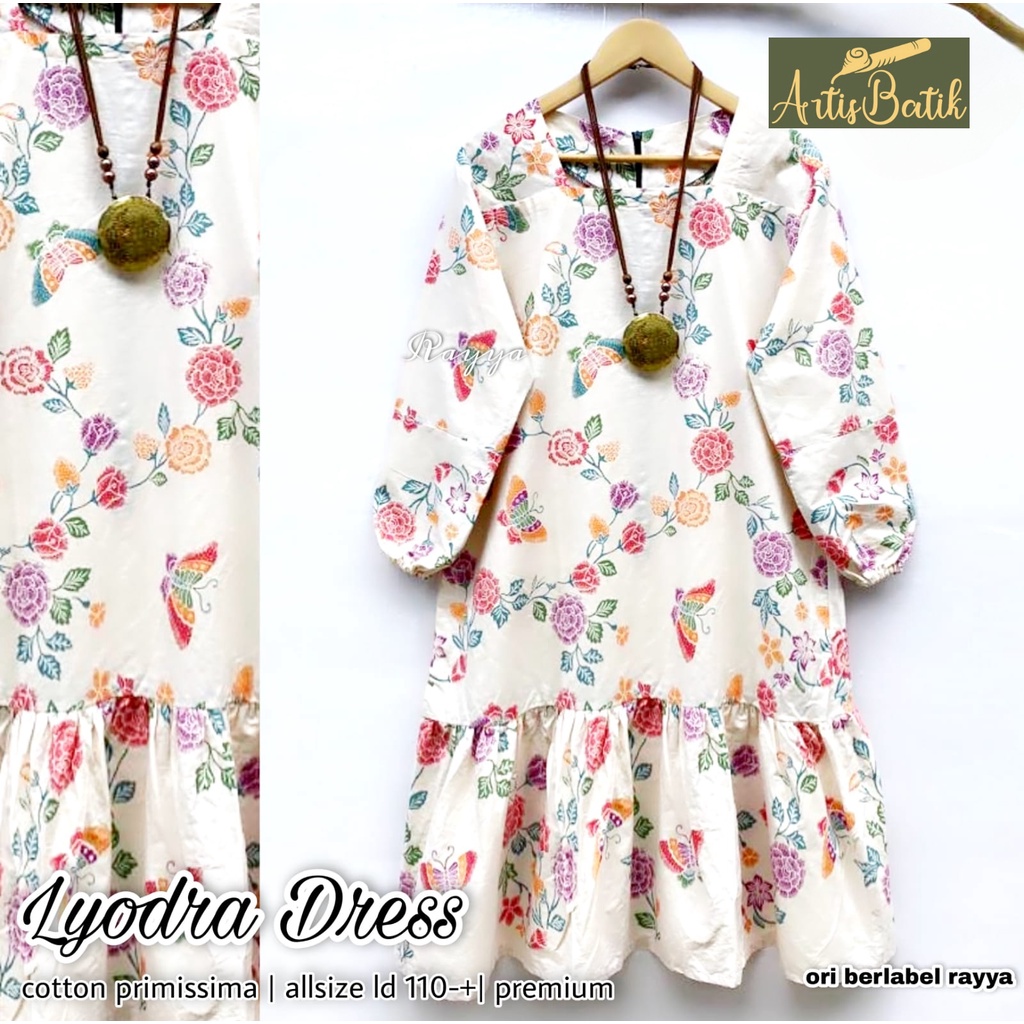 LYODRA DRESS BATIK  JUMBO TRADISIONAL  ETNIK  BATIK JUMBO LONG TUNIK XXXXL LD 110  HANDMADE  HALUS S