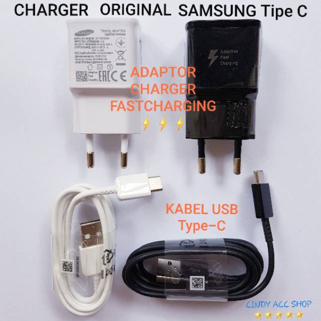 Charger Casan Original Samsung S8 S9 A3 A5 A7 A9 C5 C7 C9 Note 8 Note 9 Fastcharging USB type C