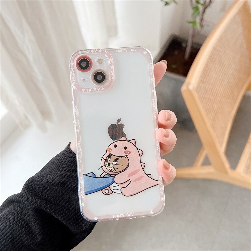 Malaikat Mata Pasangan Dinosaurus Lembut Casing Belakang Redmi 8 8A 9 9A 9C 9T 10 Prime Redmi Note 8 9 10 Pro Huawei Nova 7 9 P30 P40 P50 Mate 30 40 Pro Crayon Shin-chan Lucu