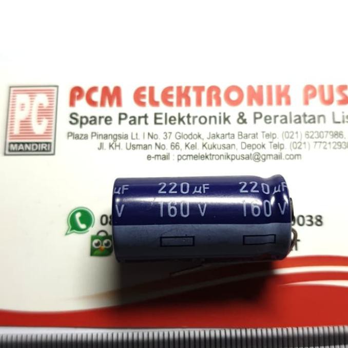 22 160 22Uf 160V 160 V Elco Capacitor Panasonic Matsushita Original Pcmelebik54 Segera Beli