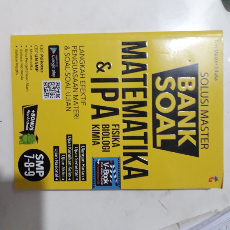 

[PRELOVED] BANK SOAL MATEMATIKA & IPA SMP 7-8-9