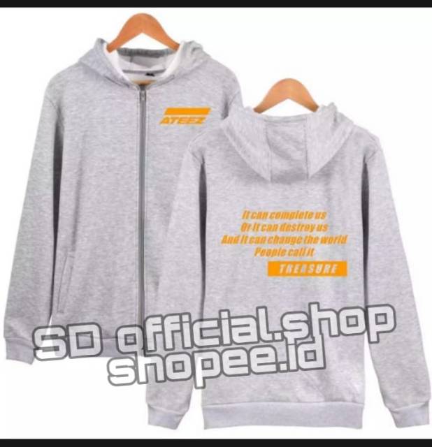 (bayar ditempat)  jaket hoodie resleting kpop ateez tresure