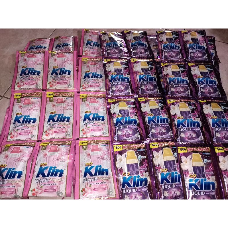 SOKLIN LIQUID DETERGENT RENTENG isi 12 sachet