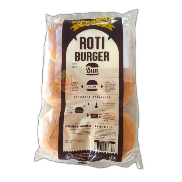 Roti Burger Bun Polos Tanpa Wijen