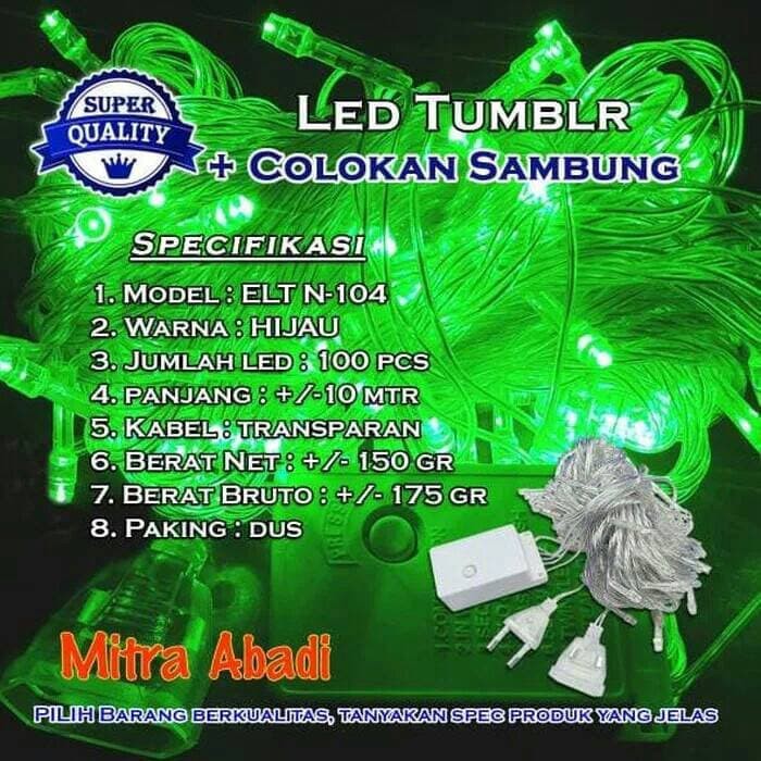 Lampu Natal Hias LED Tumblr 100 led