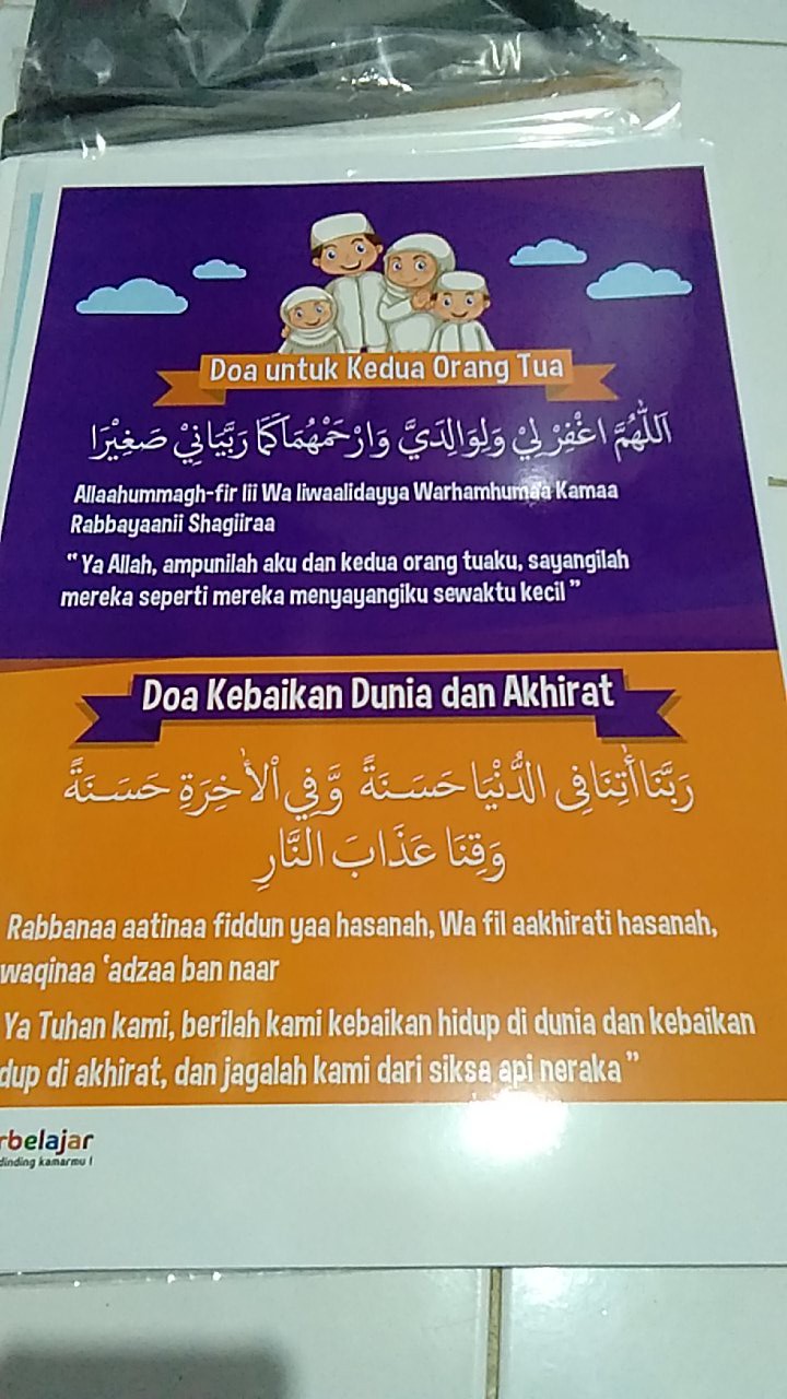 Poster Edukasi Doa Anak Muslim Untuk Kedua Orangtua Posbel Doa Tipe 11