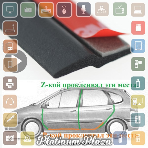Insulation Seal Pintu Mobil 4 Meter - Black`CFR0K3-