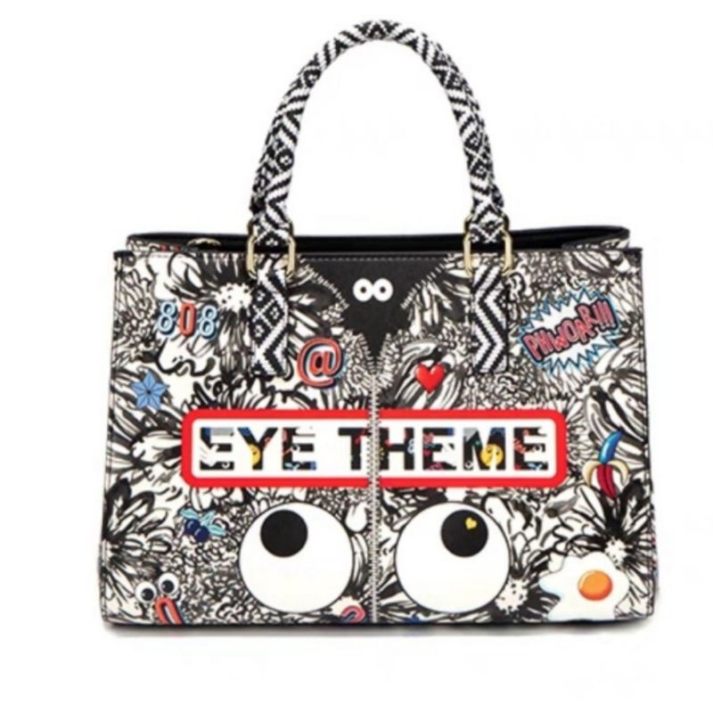 Huer Keiyha Eye Theme Printed Tote bag