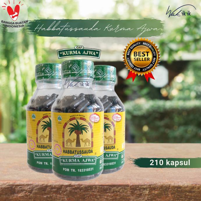 

Kurma Manis / Buah Kurma / Habbatussauda Cap Kurma Ajwa 210 Kapsul Jintan Hitam Ready
