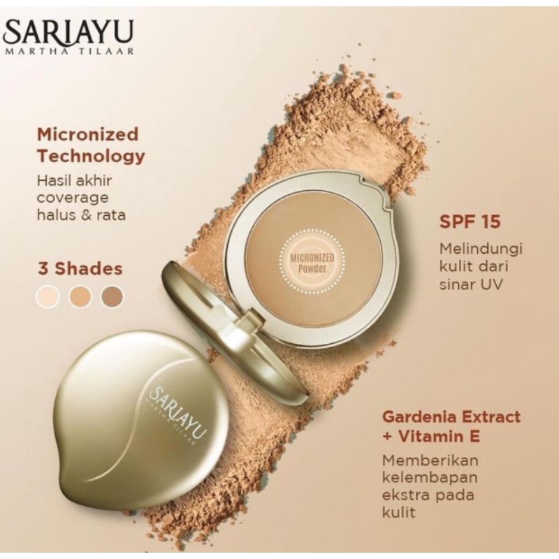 PROMO Sariayu Two Way Cake Powder Gold - Sari ayu bedak padat SPF 15 01 02 03 Twc Light Dark Natural