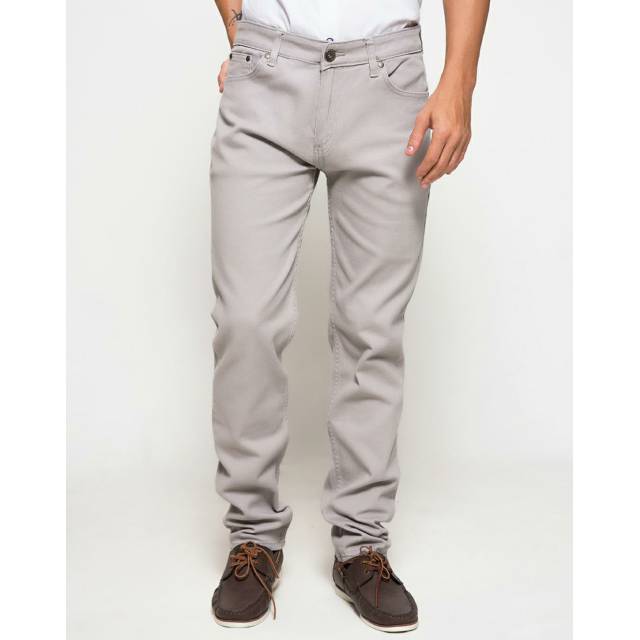 Nevada Celana Panjang Pria Color Twill Abu