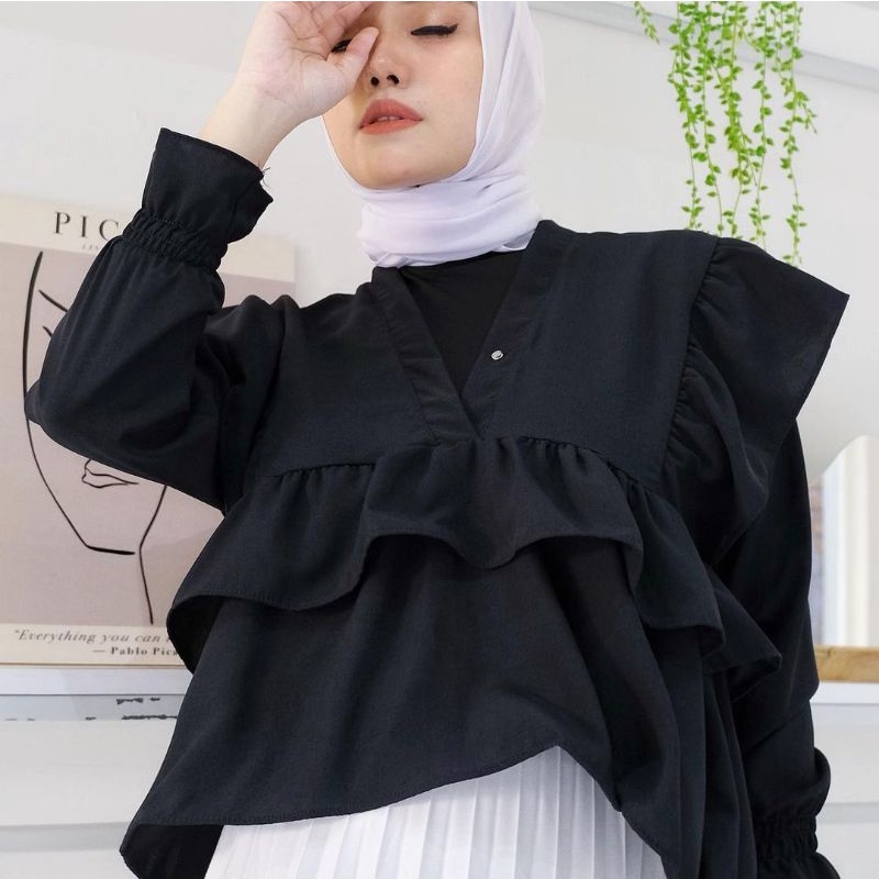 BLOUSE KOREA - QAMARA BLOUSE - ATASAN WANITA - KOREAN STYLE