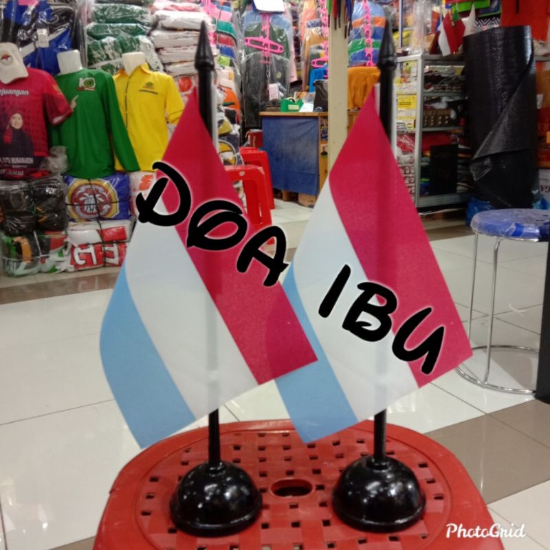 

best seller tiang kayu meja+bendera LUXEMBOURG ready stock