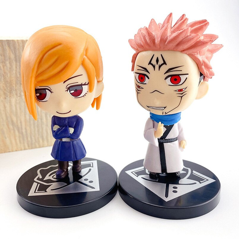 6pcs Mainan Action Figure Anime Jujutsu Kaisen Q Version Yuji Itadori Mysterious Megumi Gojo Satori Gisaki Roses Bahan Pvc