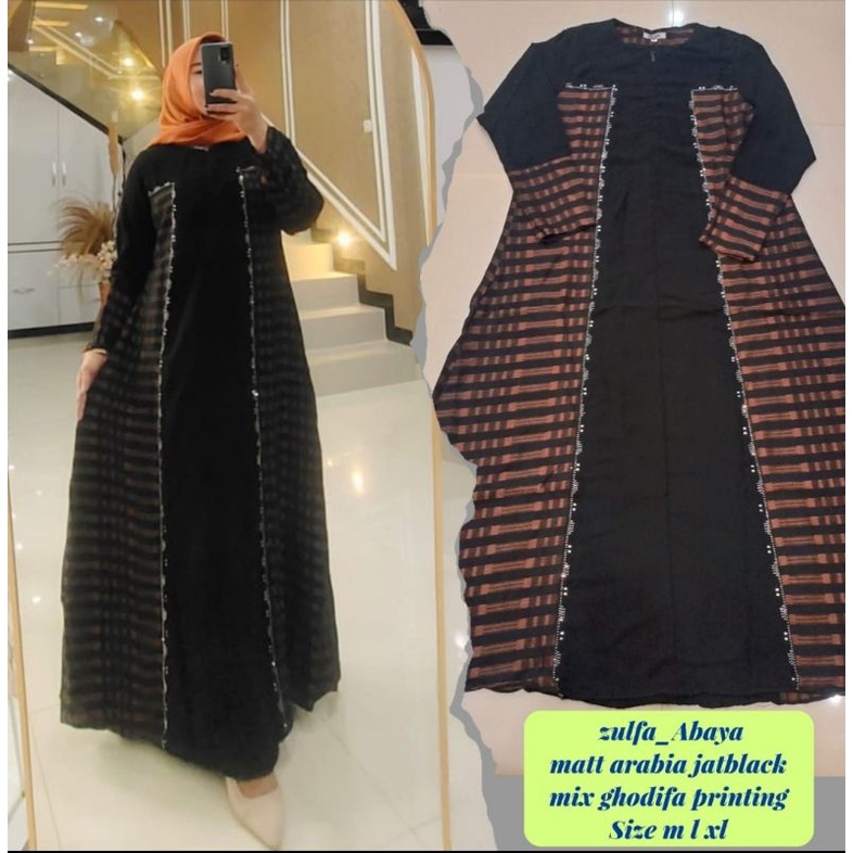 dress zulfa abaya cantik dan elegan ready