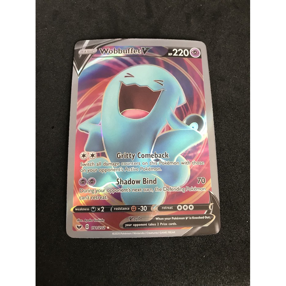 Kartu Pokemon TCG V Series Sword & Shield Basic Wobbuffet V