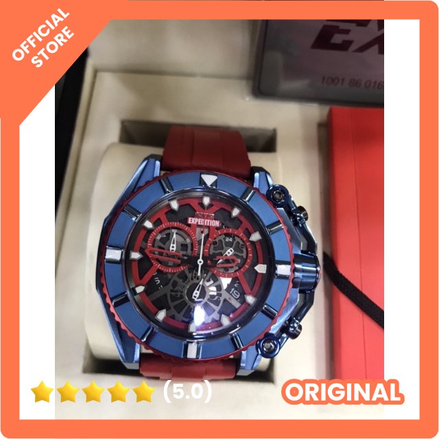 JAM TANGAN PRIA EXPEDITION E 3009 / E3009M Chronograph rubber ORIGINAL GARANSI RESMI 100% ORI