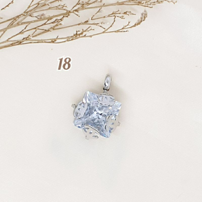 Liontin titanium asli fashion anti karat&amp;alergi LT-1