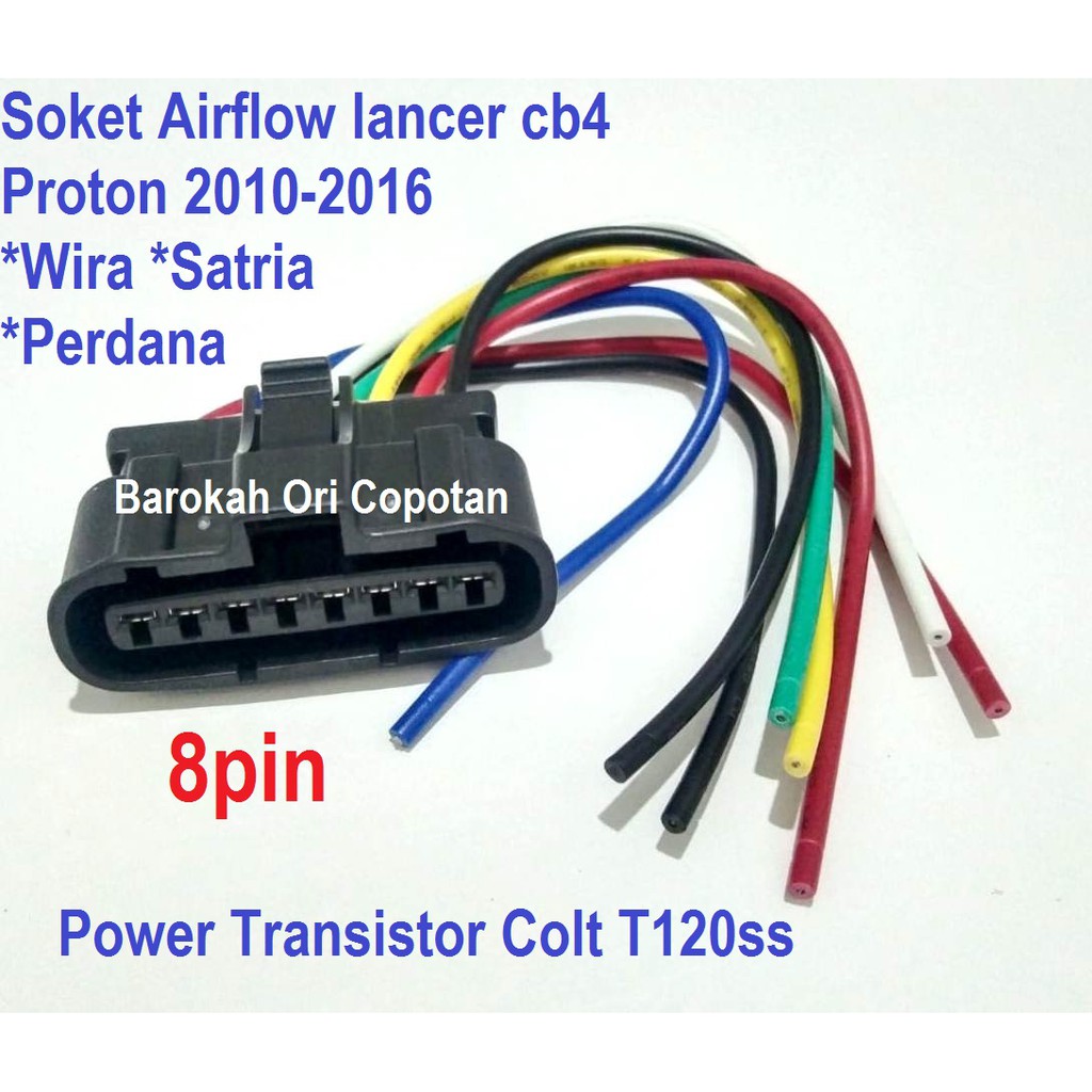 Soket Airflow Sensor Socket Proton Wira Satria Perdana lancer cb4 Power Transistor Colt T120ss maf