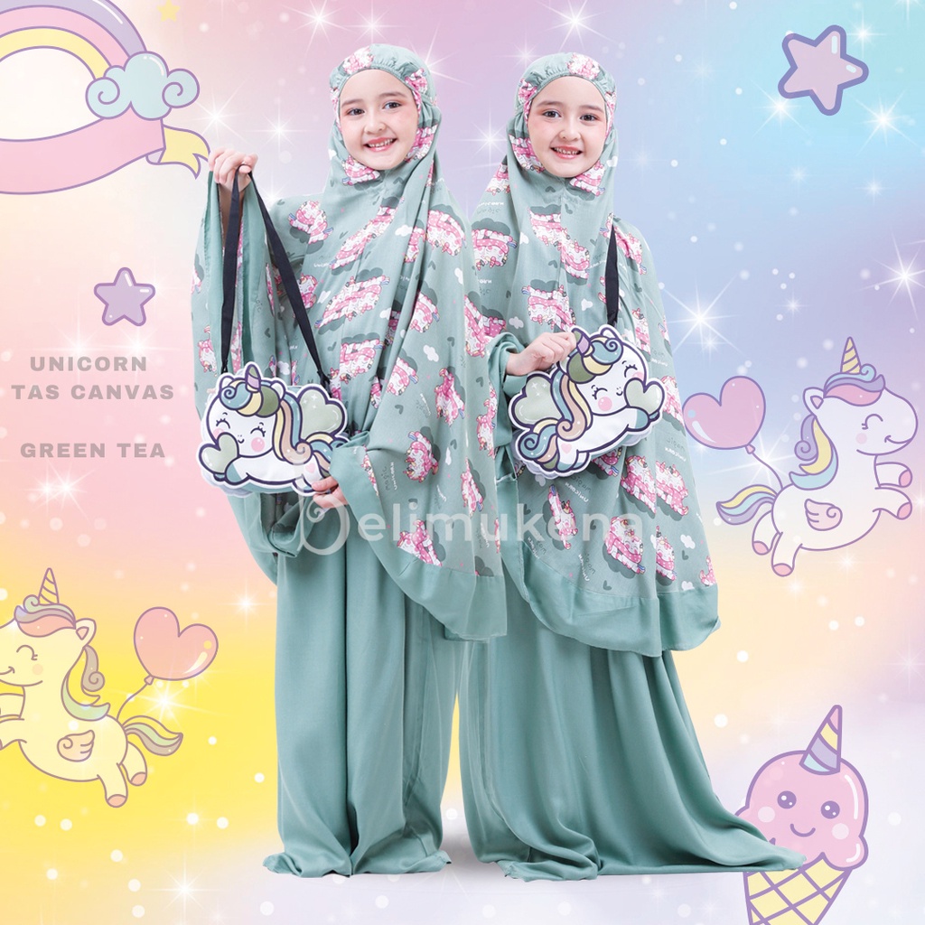 Mukena Anak Unicorn ( Tas Canvas )