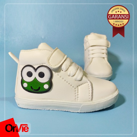 Sepatu Boots Anak Perempuan Motif Keroppi Karet 3D | Sepatu Kids Onvie