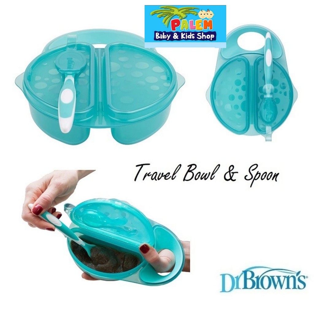 Dr Brown's Travel Fresh Bowl and Snap in Spoon mangkok makan bayi murah tf010