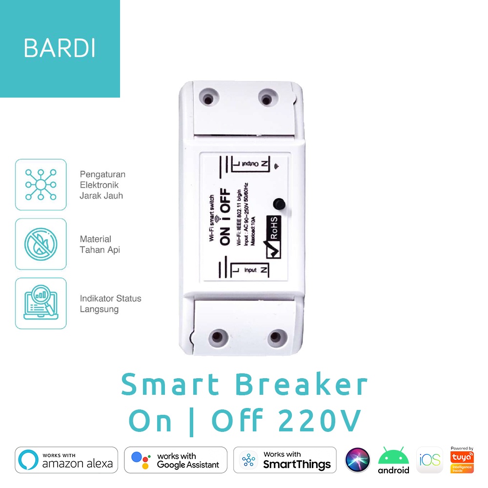 Jual BARDI Breaker On Off Switch 220V Smart Home Electrical Wireless ...