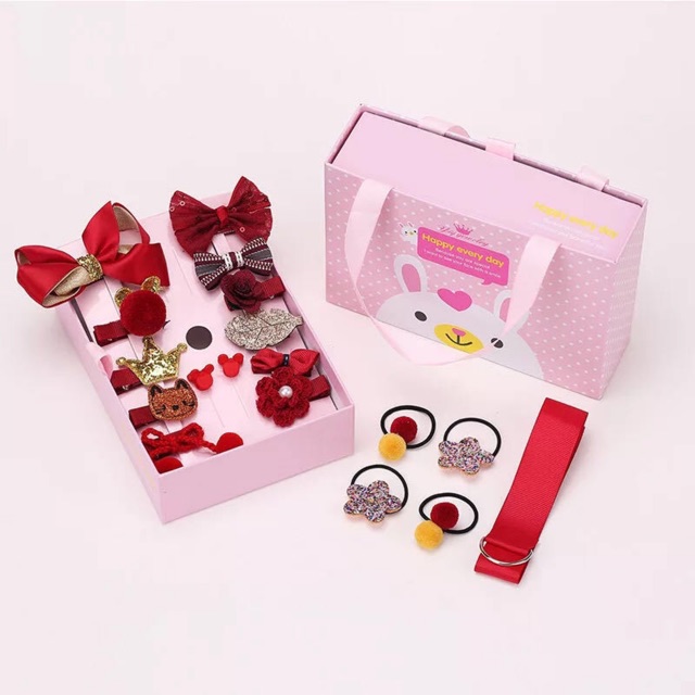 Children hairpin gift box hairpin set birthday gift kept rambut baby pin baby aksesoris rambut