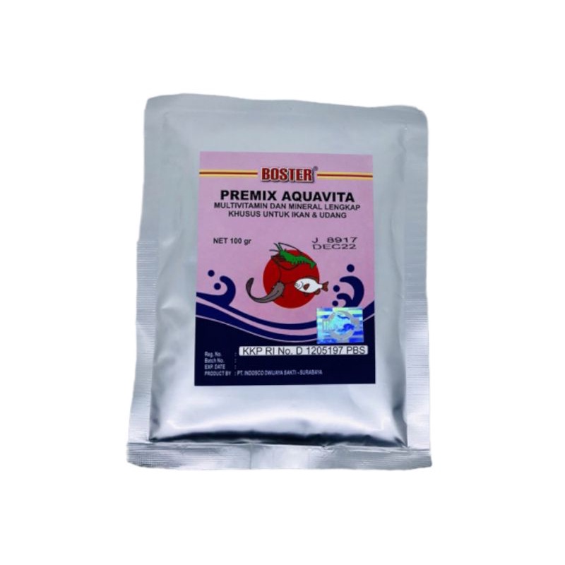 

Indosco Boster / Premix Aquavita 100 gr / Meningkatkan Proses Metabolisme Pencernaan Sehingga Penyerapan Nutrisi Lebih Baik Sehingga Mengahasilkan Energi Yang Dipergunakan Untuk Pertumbuhan, Aktifitas, Reproduksi, Dan Antibodi / Premik Aquavita Untuk Ikan