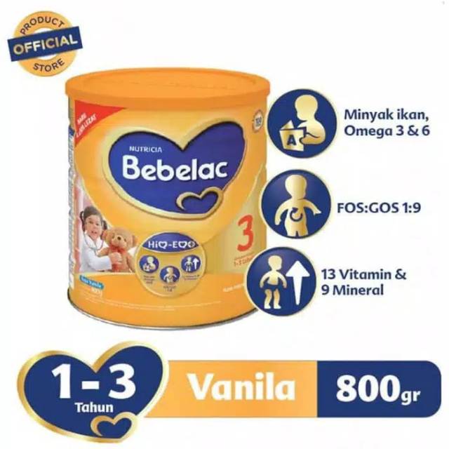 BEBELAC 3 MADU/ VANILA 800GRAM